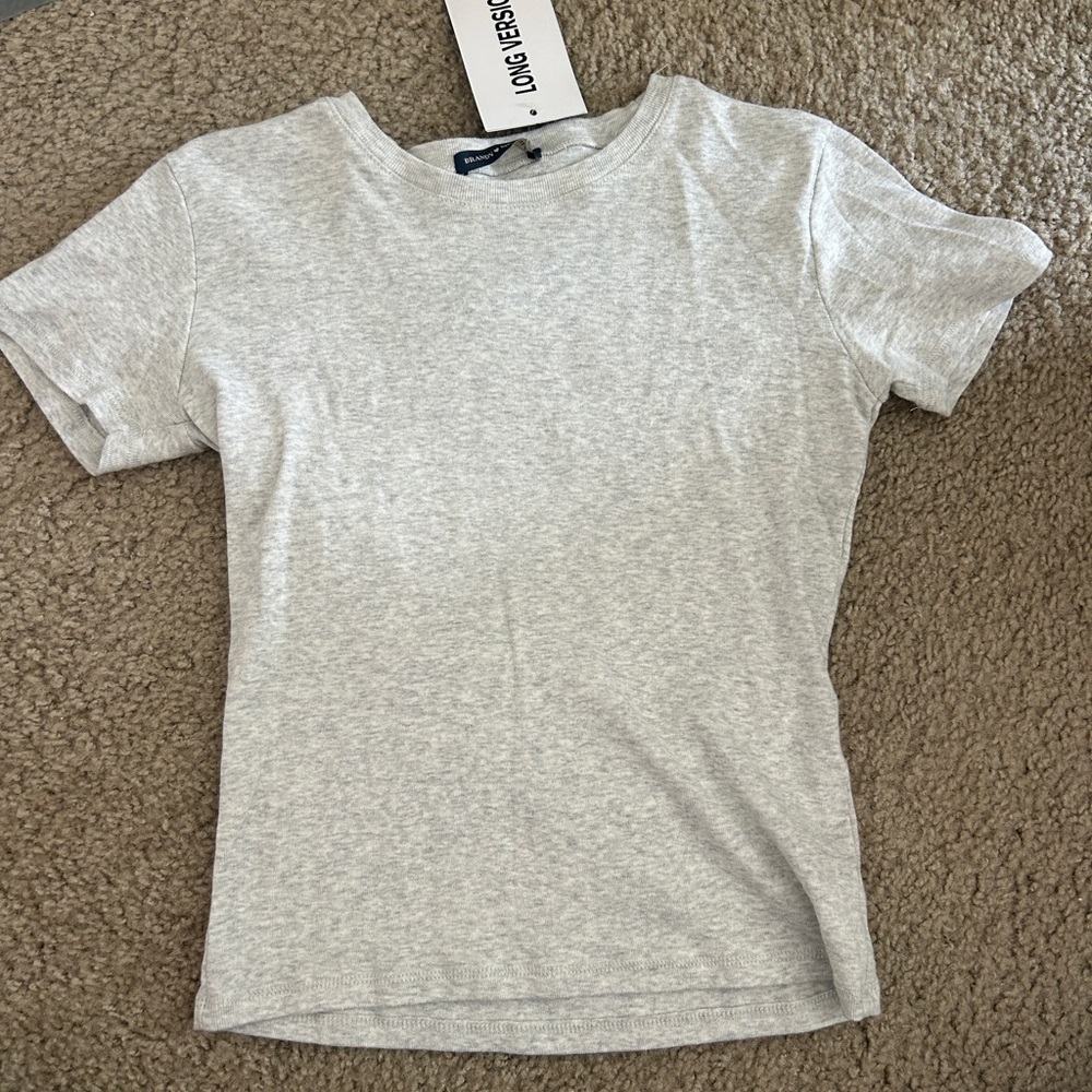 Brandy Melville Light Gray Tee
